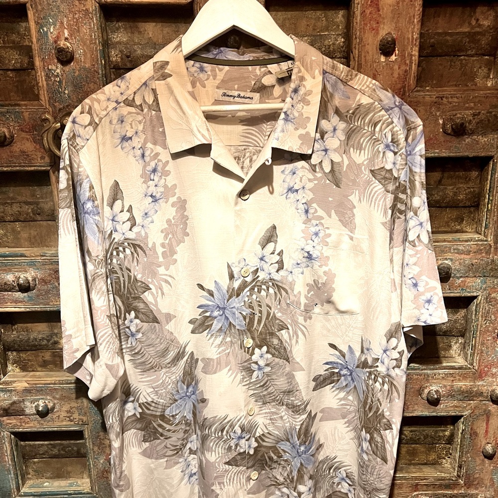 Mens Tommy Bahama Short Sleeve 100% Silk